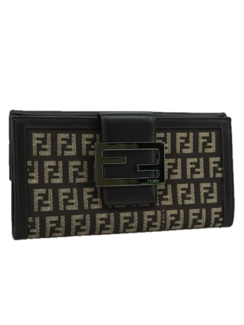 FENDI Zucchino Canvas Wallet Brown